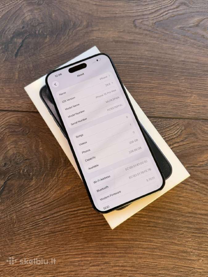Apple iPhone 15 Pro Max 256gb Blue Titanium - nuotraukos Nr. 8