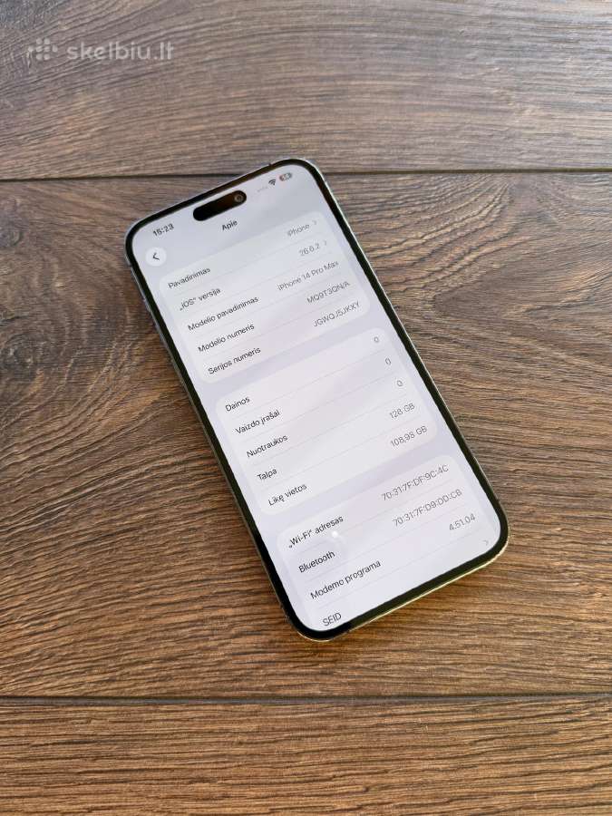 Apple iPhone 14 Pro Max 128gb Deep Purple - nuotraukos Nr. 7