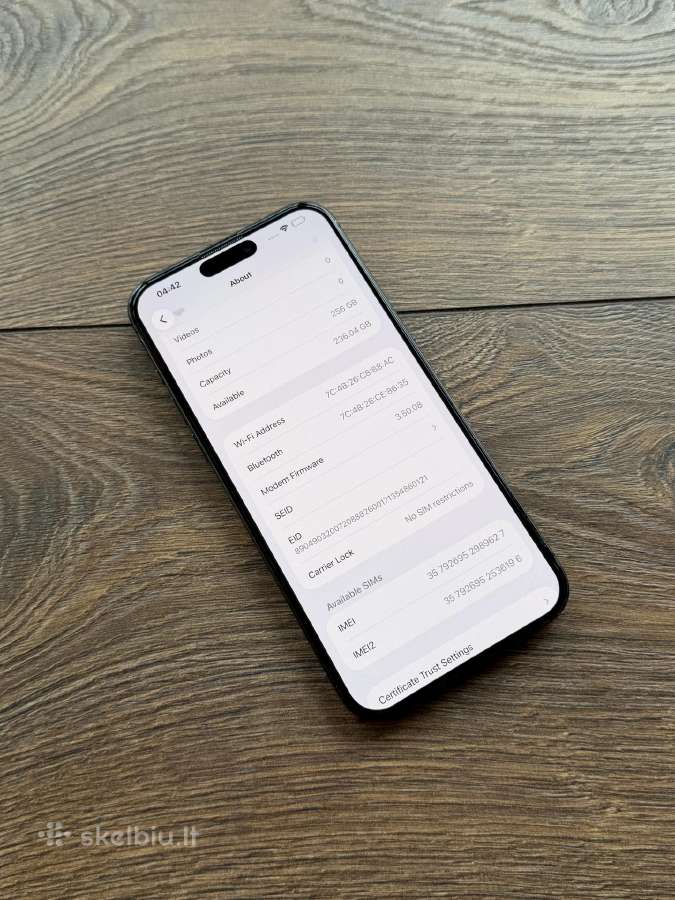 Apple iPhone 15 Pro Max 256gb Black Titanium - nuotraukos Nr. 8