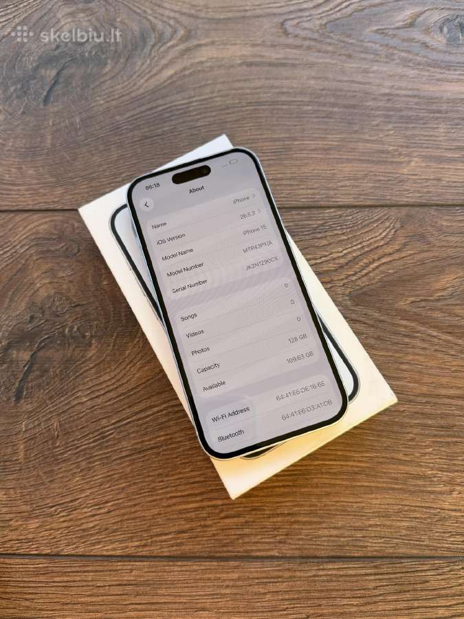 Apple iPhone 15 128gb Blue - nuotraukos Nr. 7