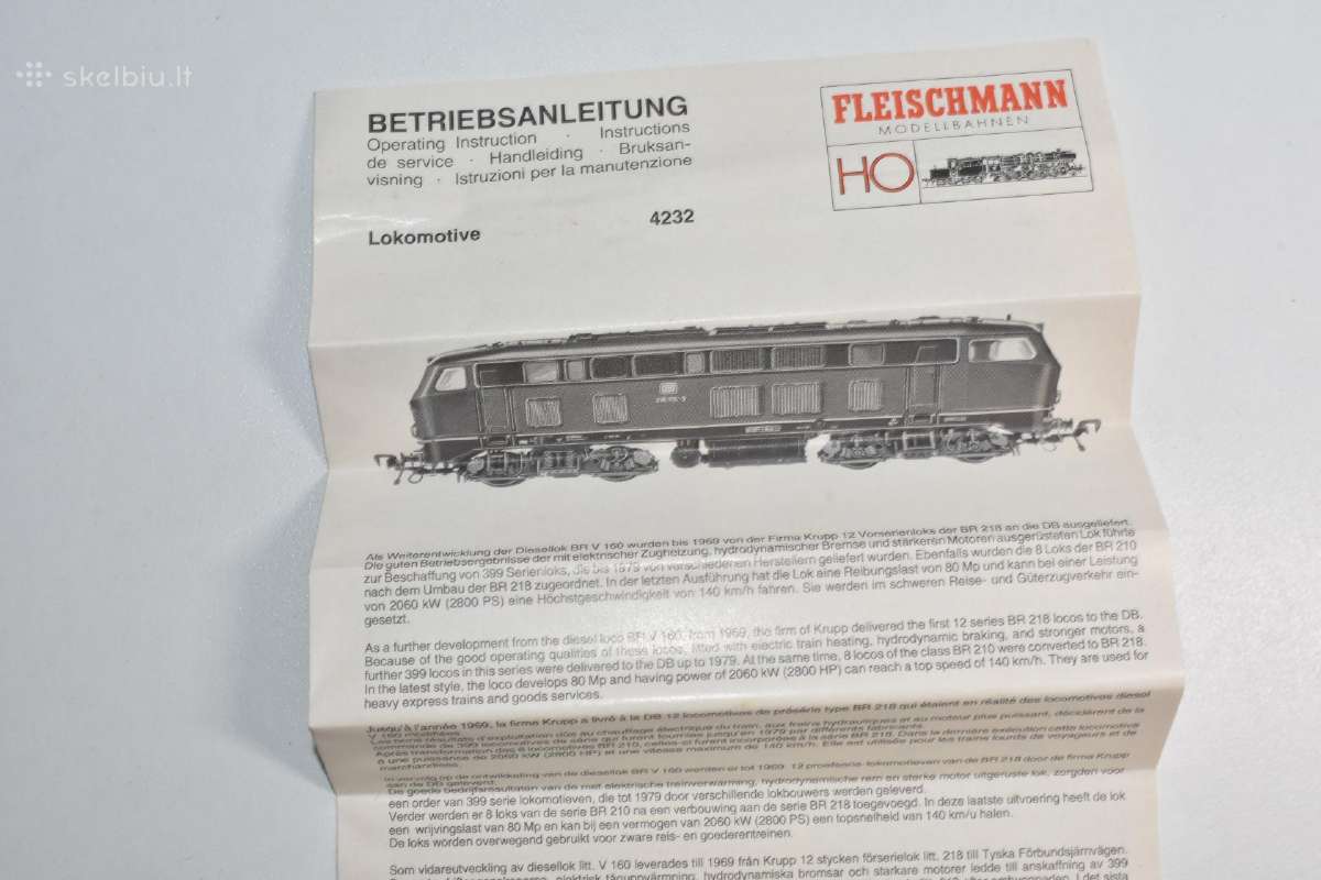 Fleischmann dyzelinis lokomotyvas Br 218 - nuotraukos Nr. 5