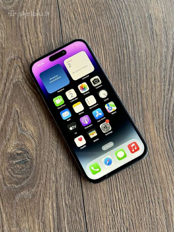 Apple iPhone 14 Pro 128gb Deep Purple BH:100% - nuotraukos Nr. 4