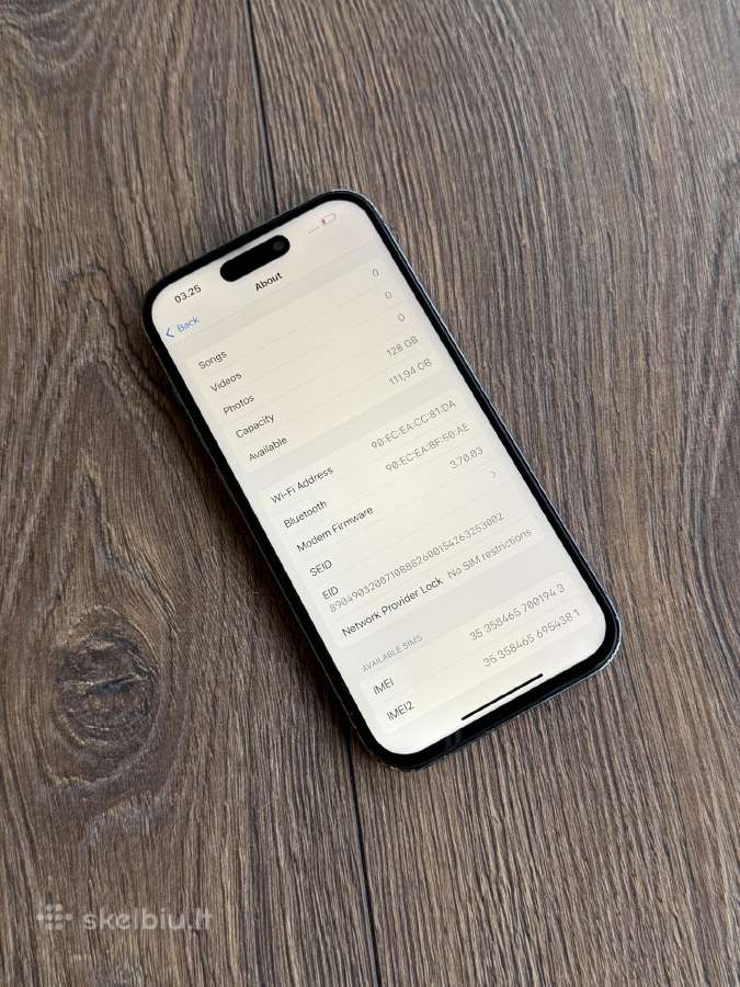 Apple iPhone 14 Pro 128gb Deep Purple BH:100% - nuotraukos Nr. 6