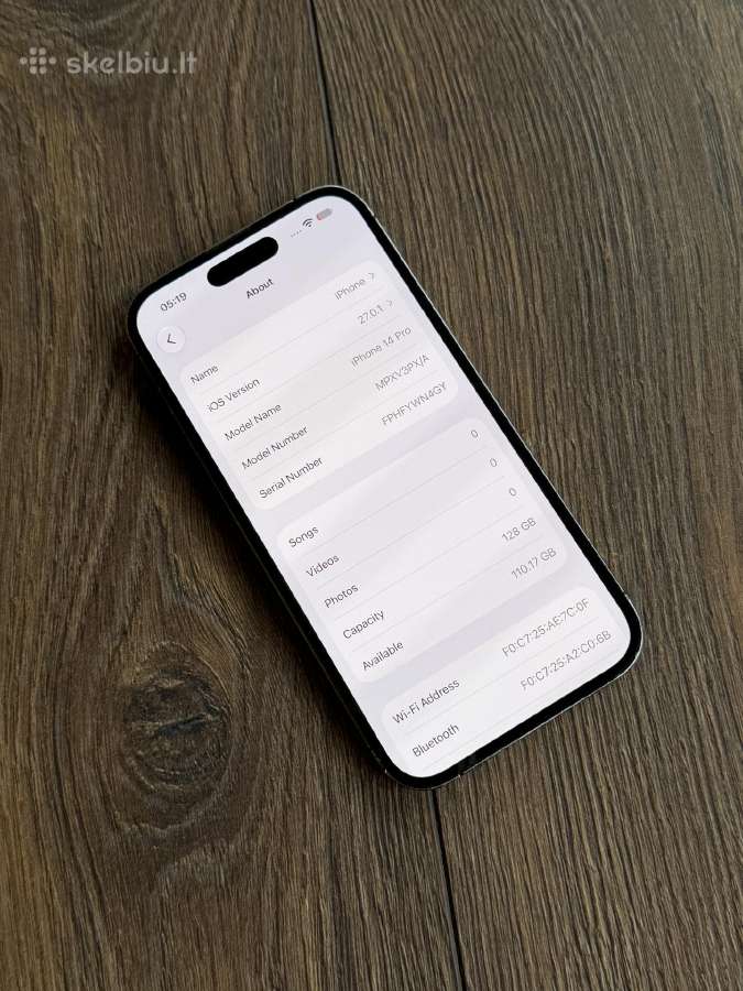 Apple iPhone 14 Pro 128gb Space Black - nuotraukos Nr. 8