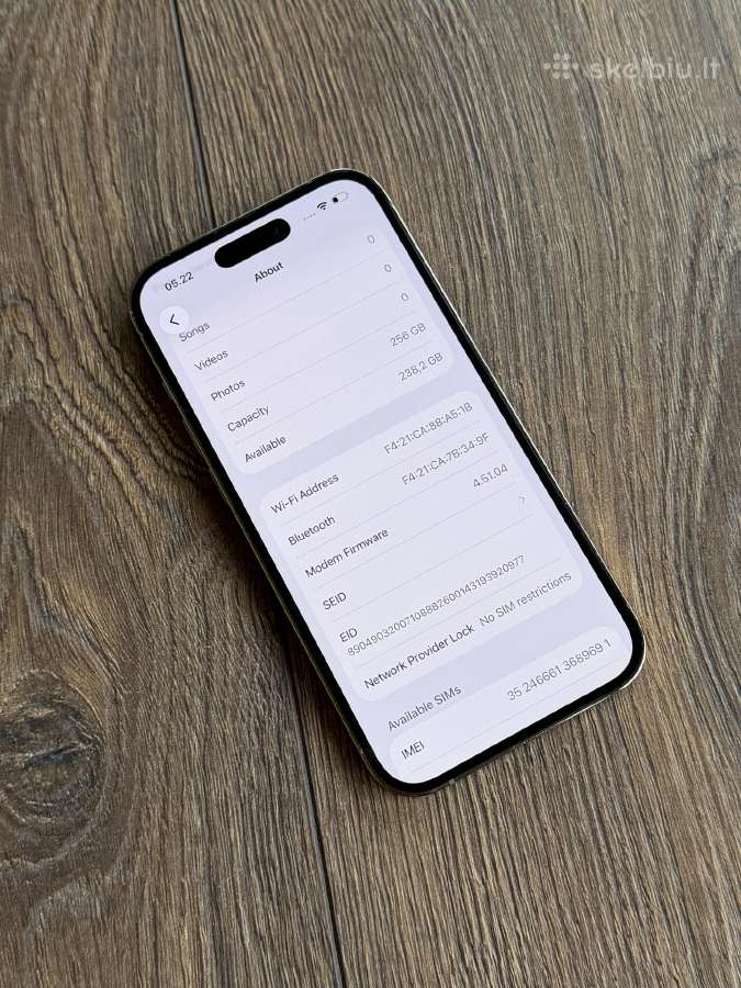 Apple iPhone 14 Pro 256gb Gold BH:100% - nuotraukos Nr. 8
