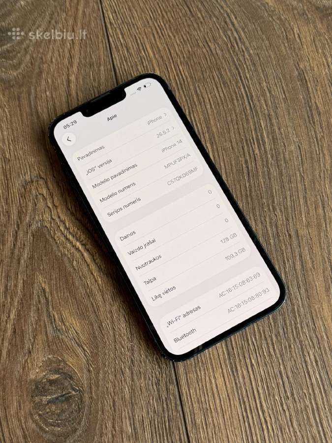 Apple iPhone 14 128gb Midnight - nuotraukos Nr. 8