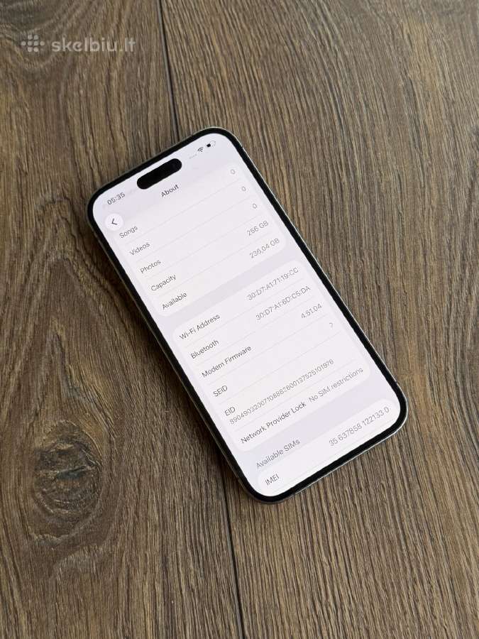 Apple iPhone 14 Pro 256gb Deep Purple BH:100% - nuotraukos Nr. 9