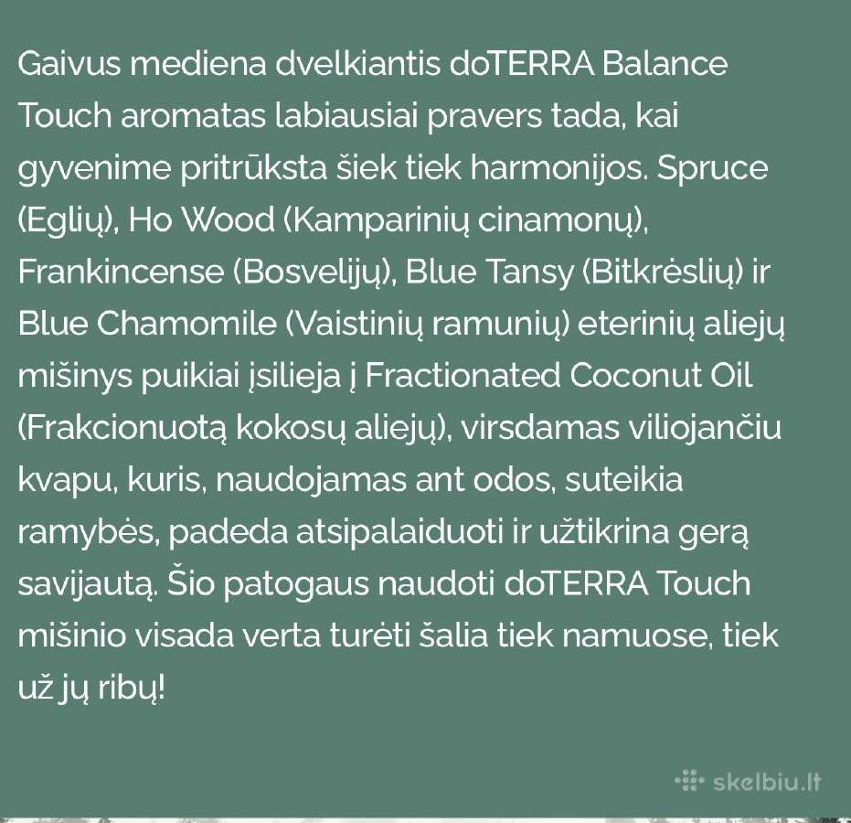 Naujas Doterra eterinis aliejus Balance Touch - nuotraukos Nr. 4