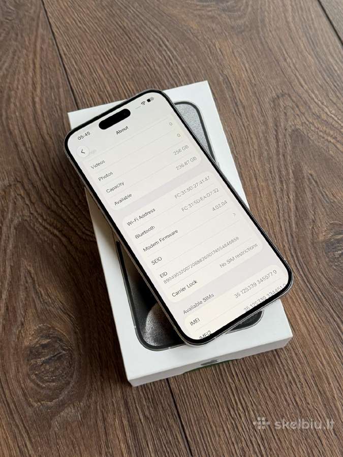 Apple iPhone 15 Pro 256gb White Titanium - nuotraukos Nr. 8