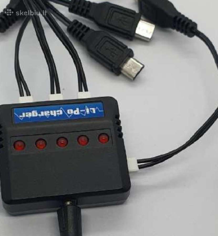 Usb Lipo kroviklis su 4 išėjimais 3,7 V - nuotraukos Nr. 3