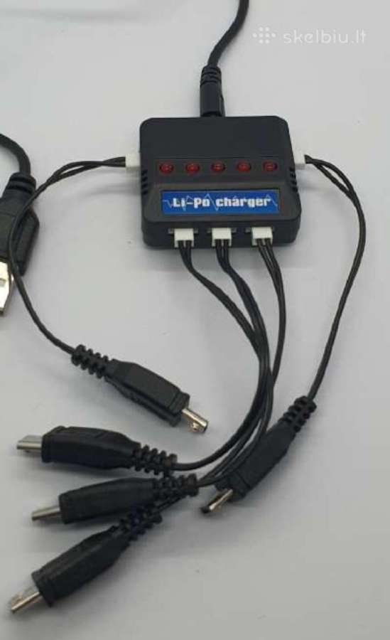 Usb Lipo kroviklis su 4 išėjimais 3,7 V - nuotraukos Nr. 2