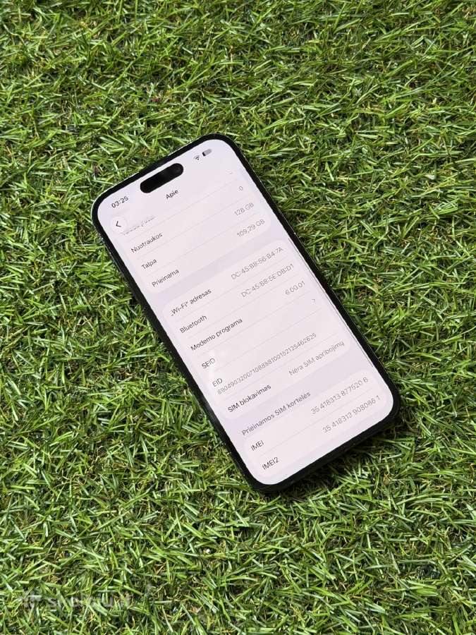 Apple iPhone 14 Pro 128gb Space Black Esim - nuotraukos Nr. 8