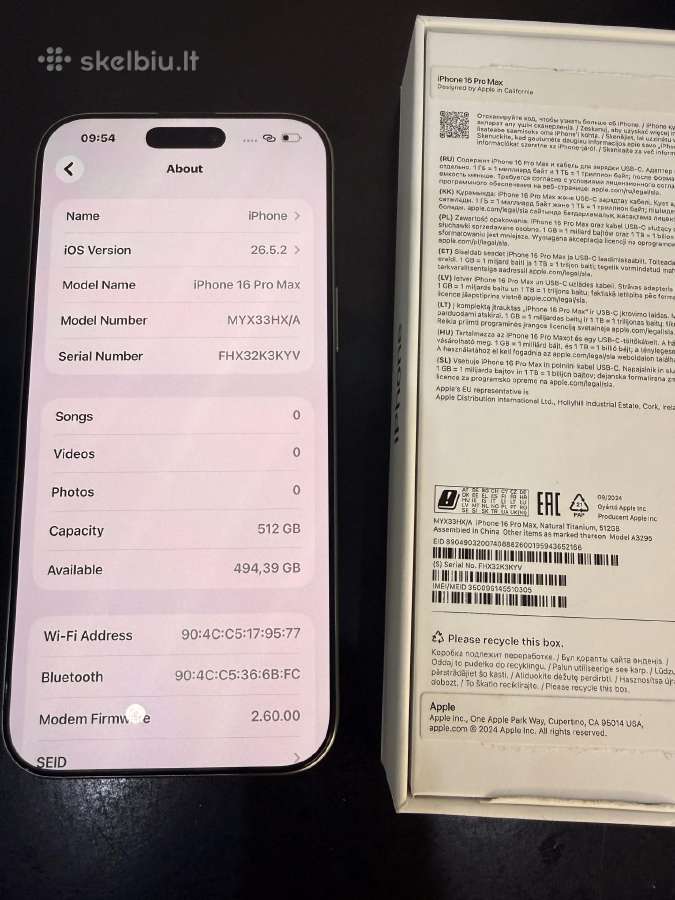 iPhone 16 pro max 512gb natural titanium - nuotraukos Nr. 9