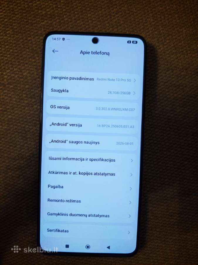 Xiaomi redmi note 13 pro 5G 256gb - nuotraukos Nr. 6