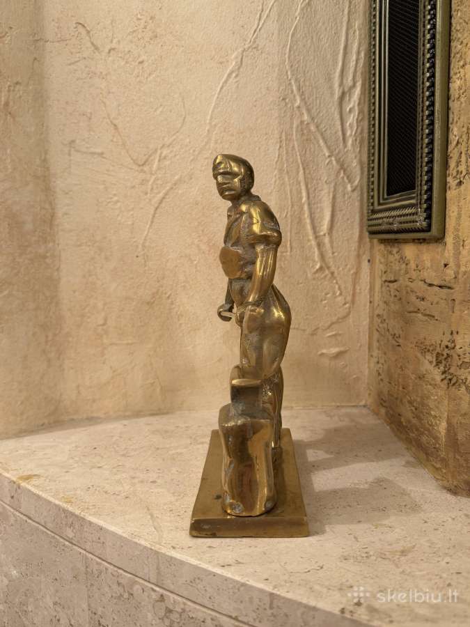 Žalvarinė statulėlė kalvis - nuotraukos Nr. 10