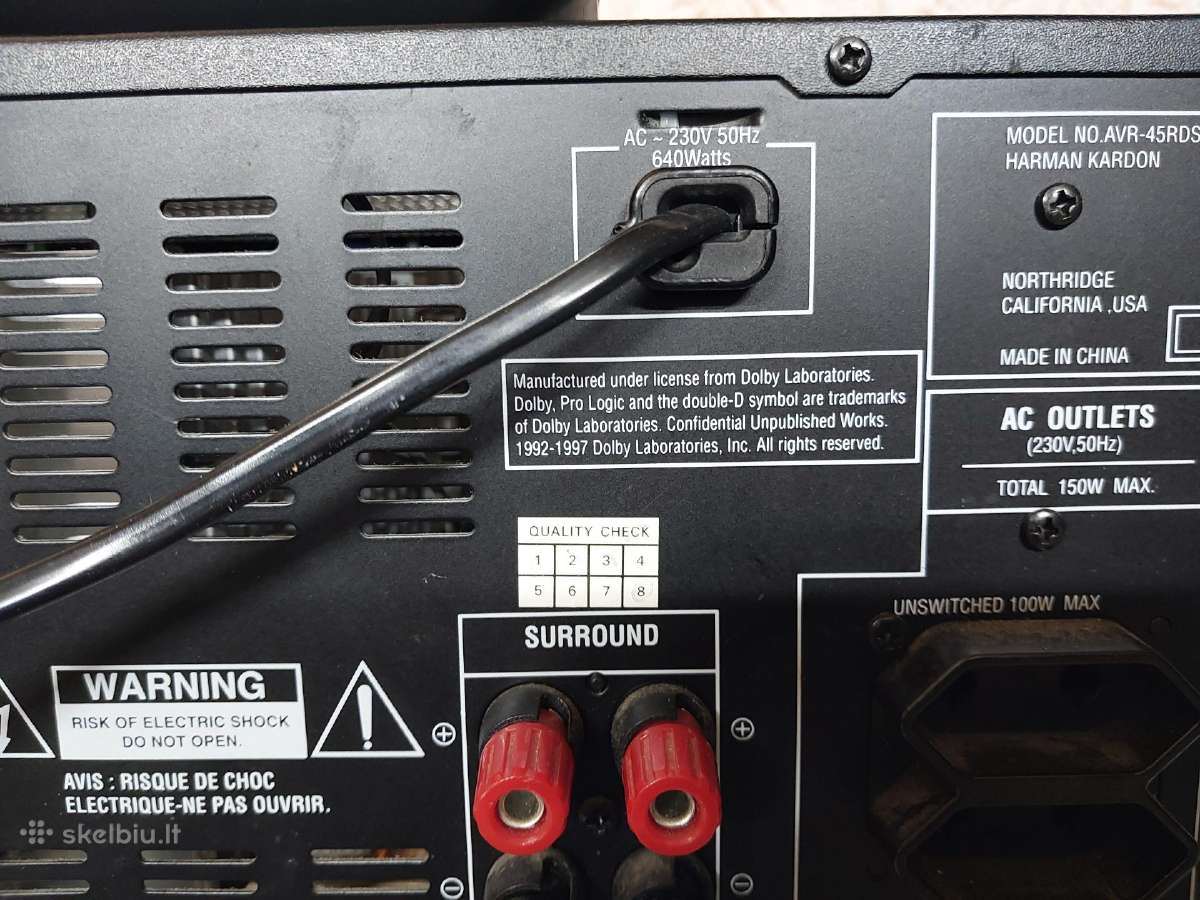 Harman Kardon Avr45rds - nuotraukos Nr. 5
