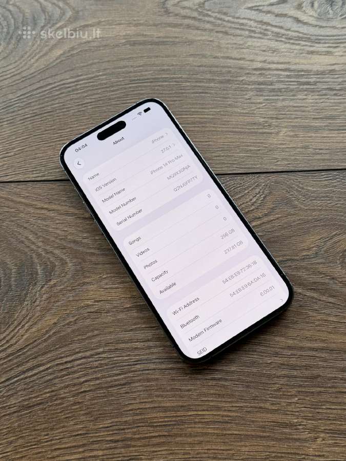 Apple iPhone 14 Pro Max 256gb Deep Purple - nuotraukos Nr. 7