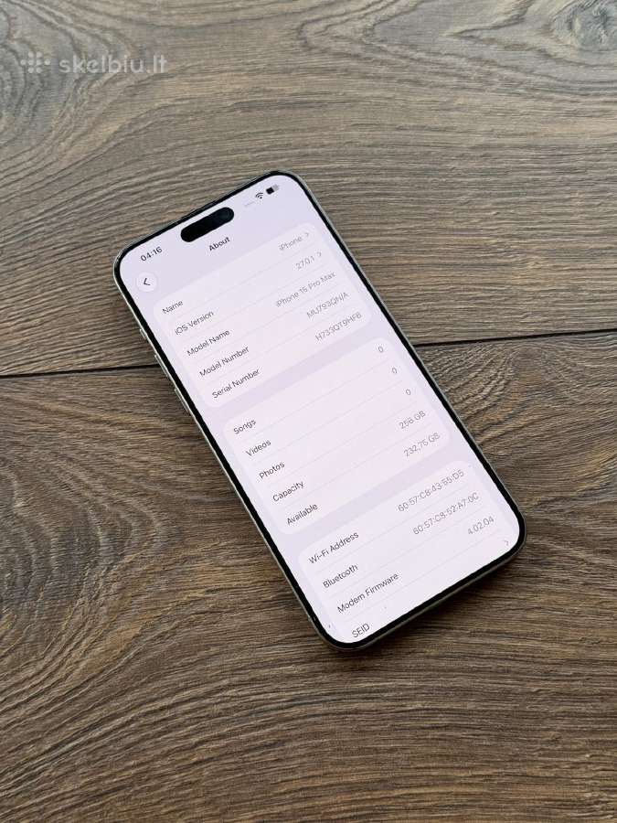 Apple iPhone 15 Pro Max 256gb Natural Titanium - nuotraukos Nr. 7