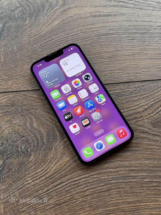 Apple iPhone 13 128gb Black BH:100% - nuotraukos Nr. 4