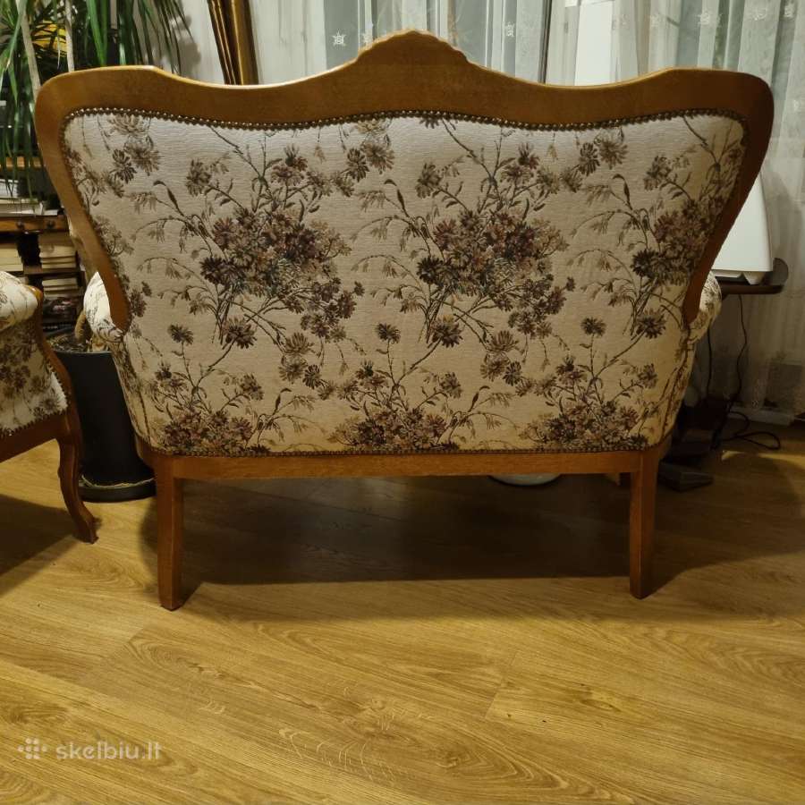 Retro st.super stovio dvivietė sofutė + 2 foteliai - nuotraukos Nr. 4