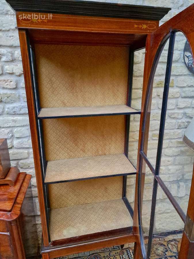 Vintažinė raudonmedžio indauja/vitrina - nuotraukos Nr. 6