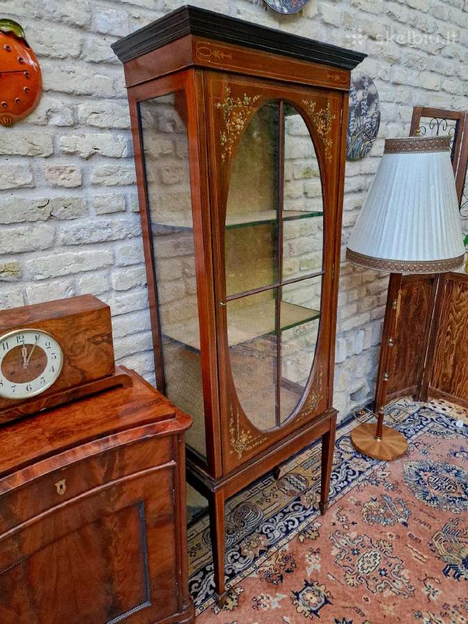 Vintažinė raudonmedžio indauja/vitrina - nuotraukos Nr. 25