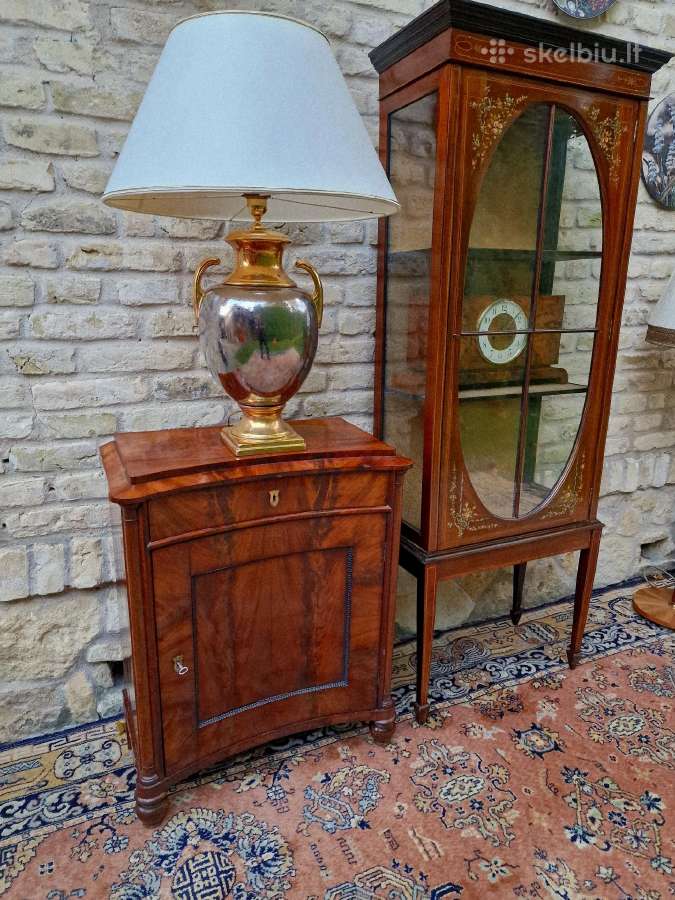 Vintažinė raudonmedžio indauja/vitrina - nuotraukos Nr. 27