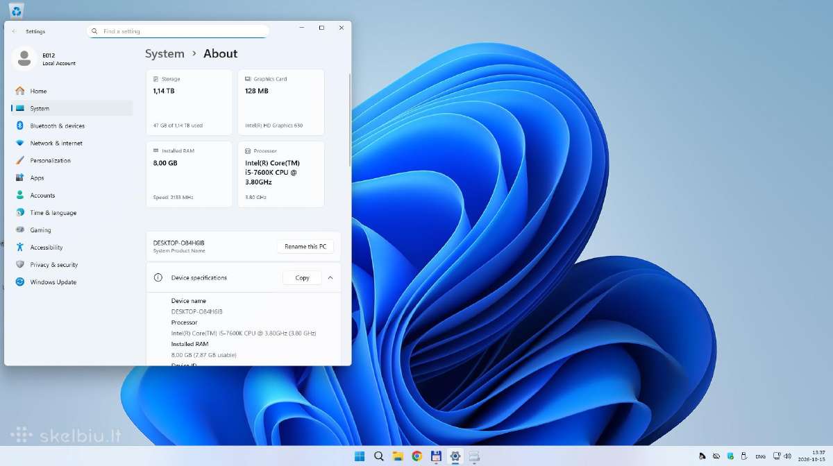 I5-7600k, 8gb ddr4, ssd250+HDD 1tb - nuotraukos Nr. 7