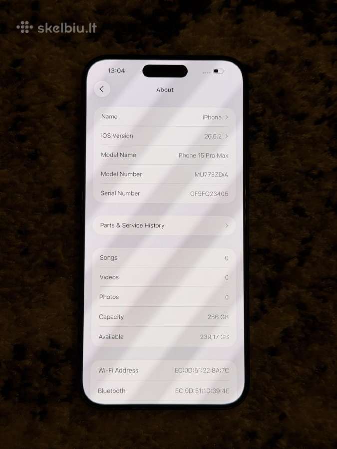 iPhone 15 Pro Max 256gb - nuotraukos Nr. 7