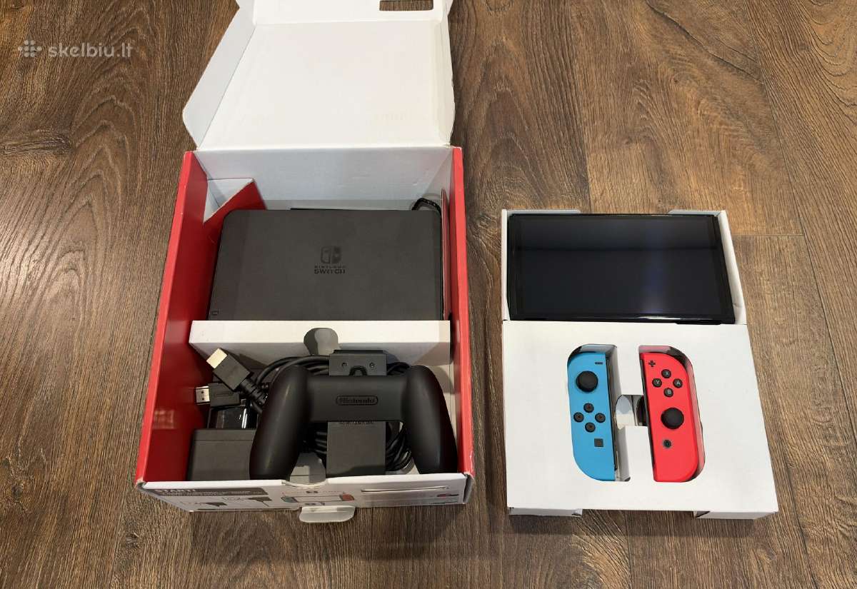 Nintendo Switch Oled, Blue & Red, 64gb/garantija - nuotraukos Nr. 10