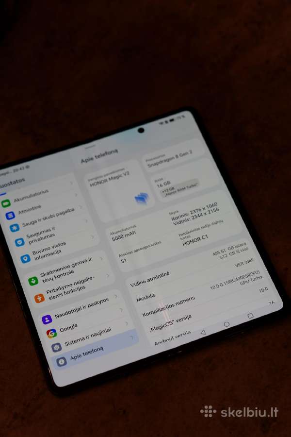 Honor Magic V2 Fold 512 GB Snapdragon - nuotraukos Nr. 6