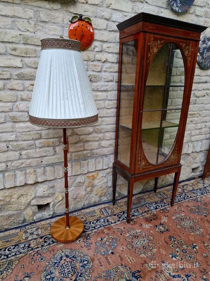Vintažinis Art Nouveau riešutmedžšio toršeras - nuotraukos Nr. 5