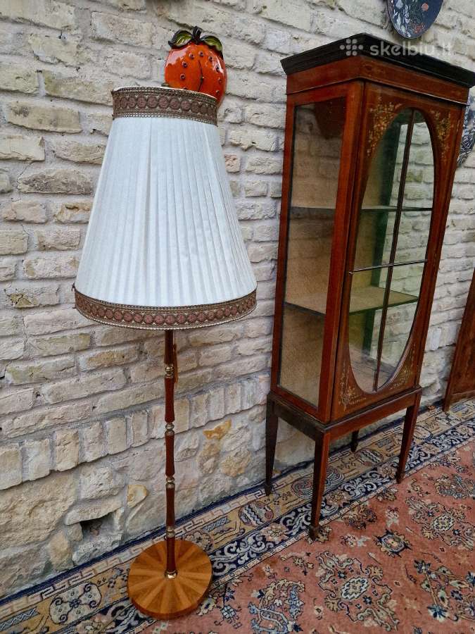 Vintažinis Art Nouveau riešutmedžšio toršeras - nuotraukos Nr. 14