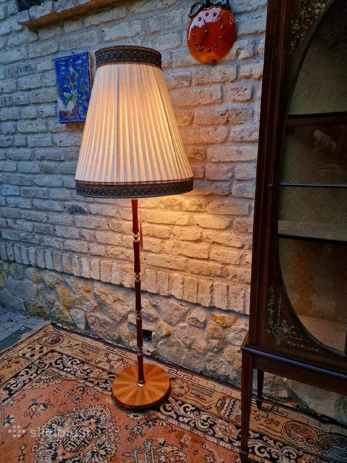 Vintažinis Art Nouveau riešutmedžšio toršeras - nuotraukos Nr. 17