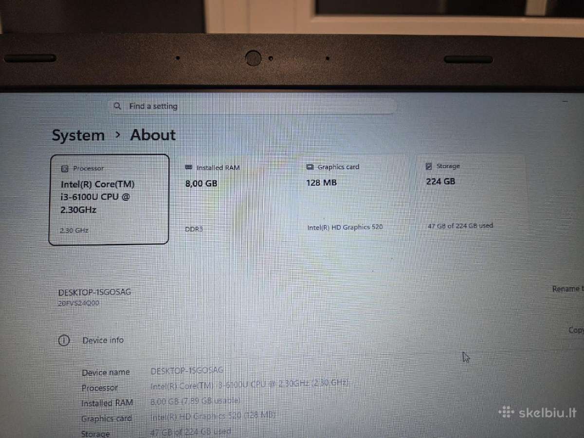 Lenovo Thinkpad L460 - nuotraukos Nr. 6