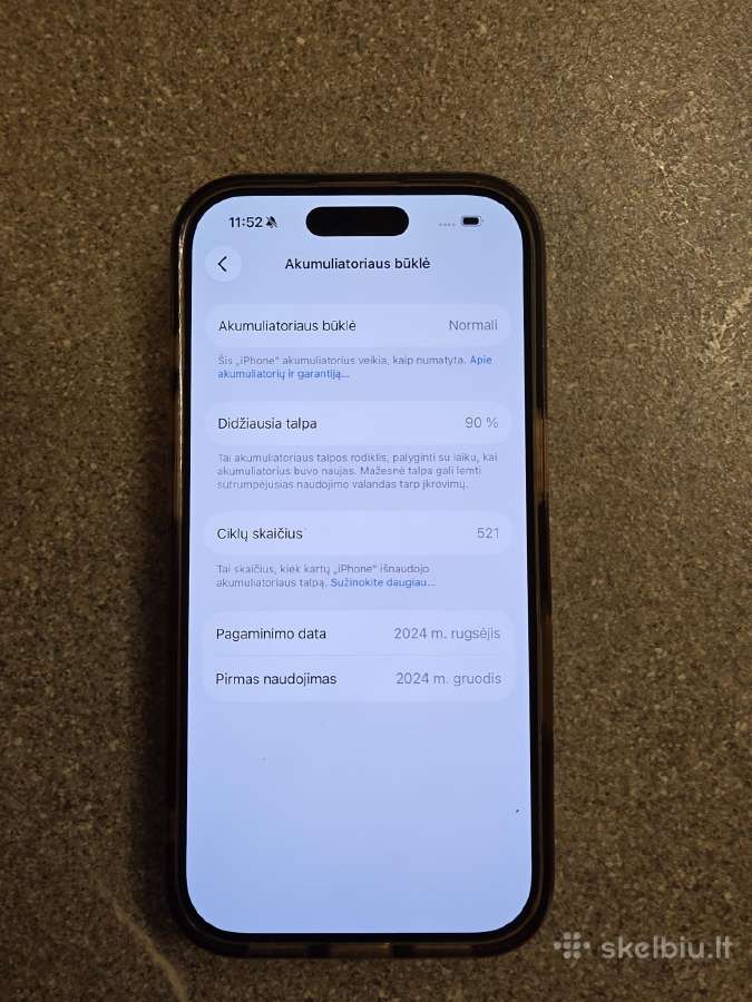 Parduodu iPhone 16 pro 256gb - nuotraukos Nr. 6