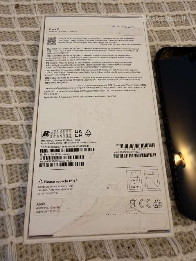 iPhone 16 128gb black - nuotraukos Nr. 2