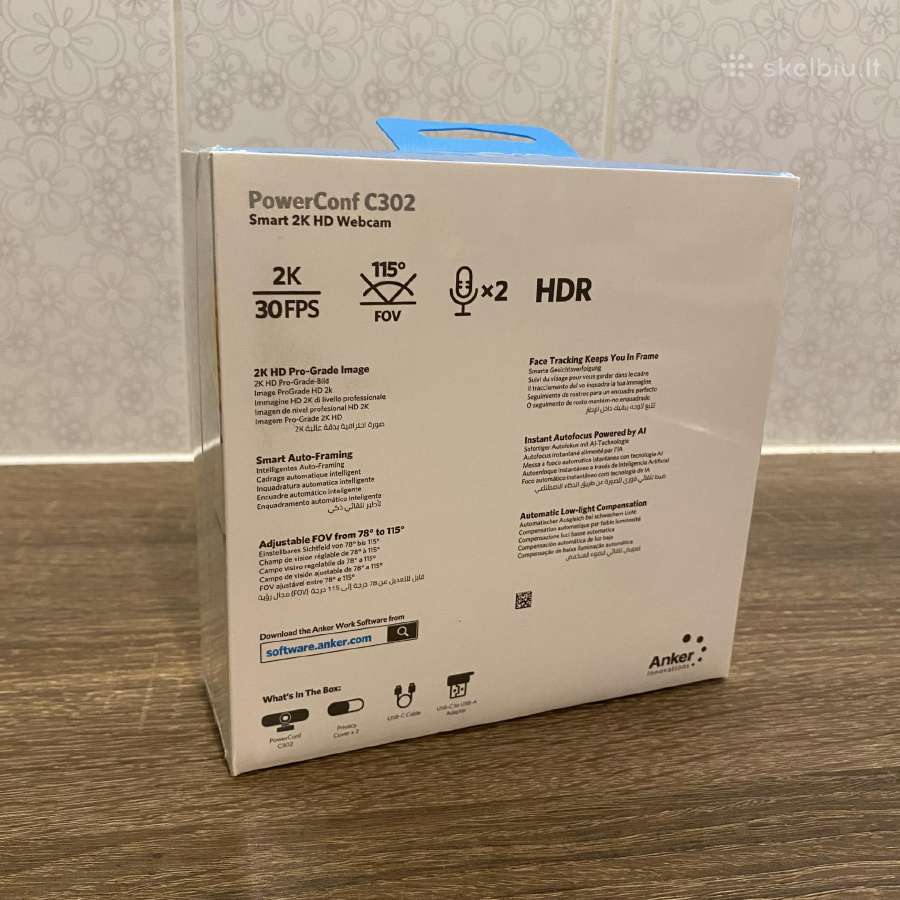 Anker Powerconf C302 2k webcam kamera - nuotraukos Nr. 3
