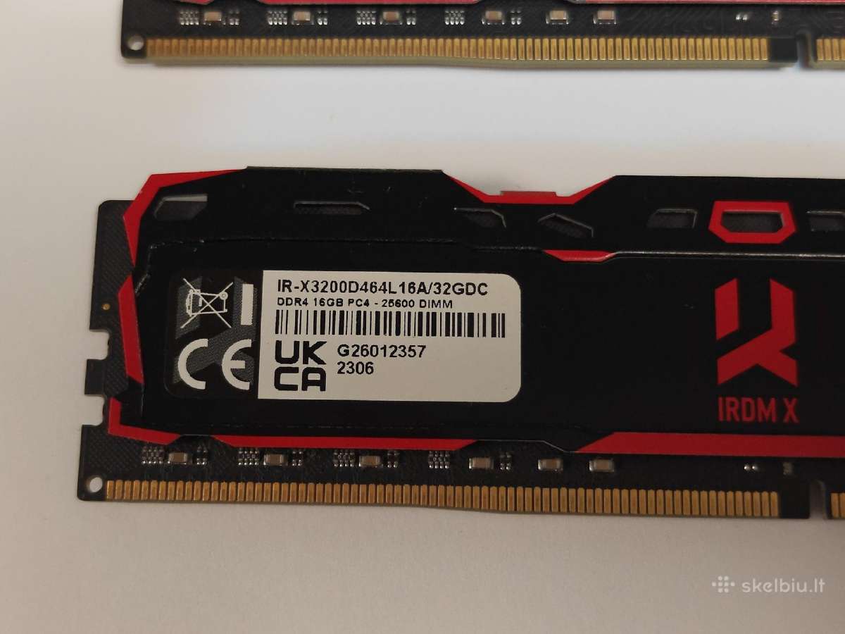 Goodram Irdm X Ddr4 32gb(2x16gb) 3200mhz Cl16 - nuotraukos Nr. 4