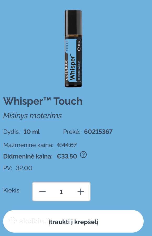 Naujas Doterra eterinis aliejus Whisper Touch - nuotraukos Nr. 3