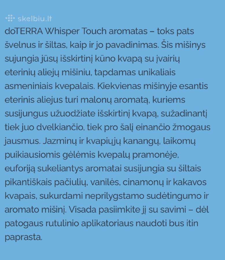 Naujas Doterra eterinis aliejus Whisper Touch - nuotraukos Nr. 4