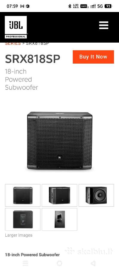 Pasyvus subas Jbl srx 818 sp - nuotraukos Nr. 7
