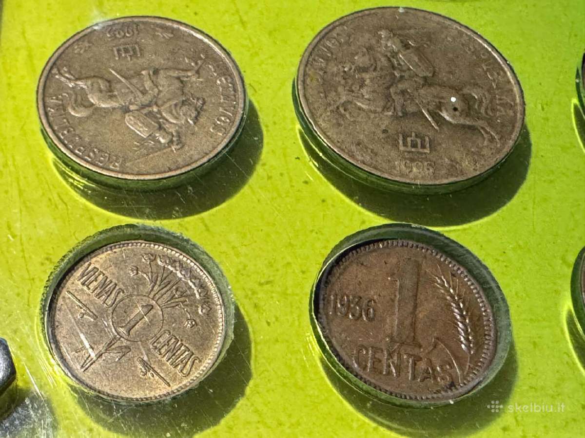 Tarpukario Smetonos Monetu retu monetu komplektas - nuotraukos Nr. 8