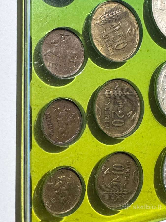 Tarpukario Smetonos Monetu retu monetu komplektas - nuotraukos Nr. 10