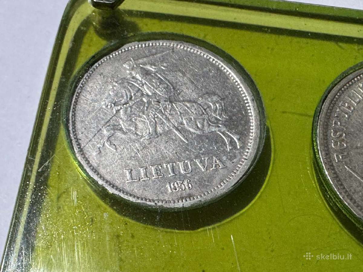 Tarpukario Smetonos Monetu retu monetu komplektas - nuotraukos Nr. 17