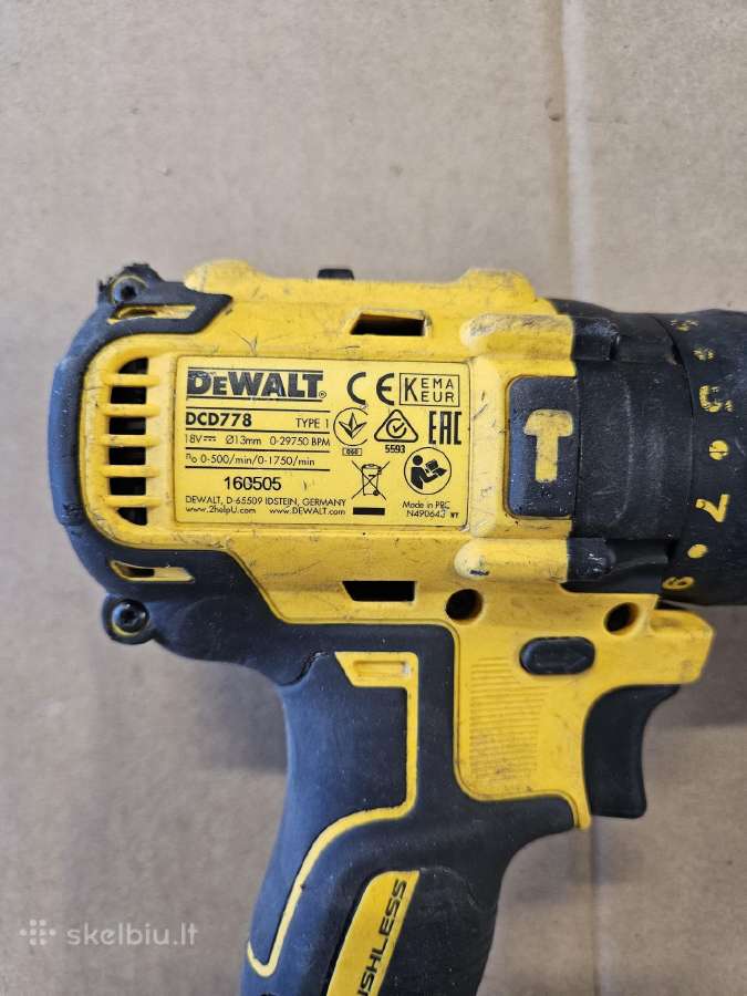Suktukas-greztukas dewalt dcd778 - nuotraukos Nr. 3