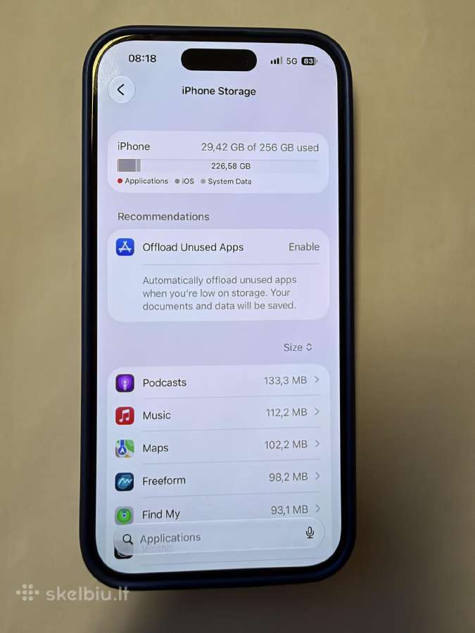 iPhone 15 Pro 256 GB – Black Titanium - nuotraukos Nr. 2