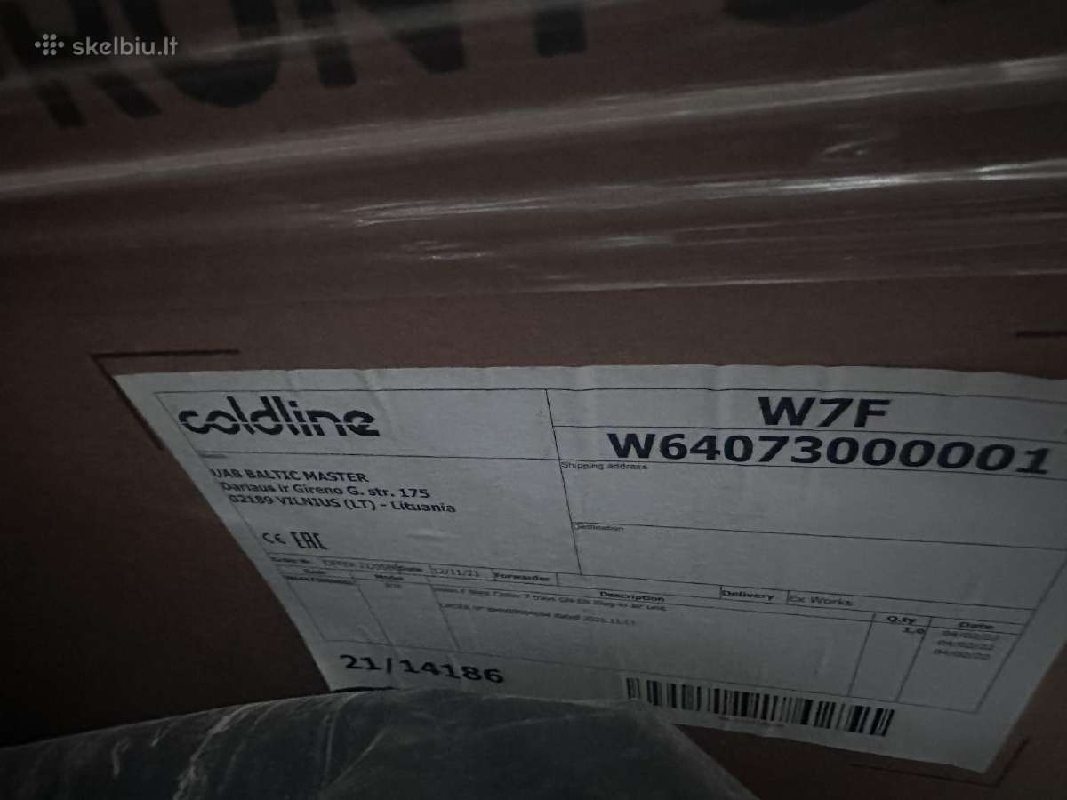 Staigaus užšaldymo spinta Coldline W7f (pramoninė) - nuotraukos Nr. 3