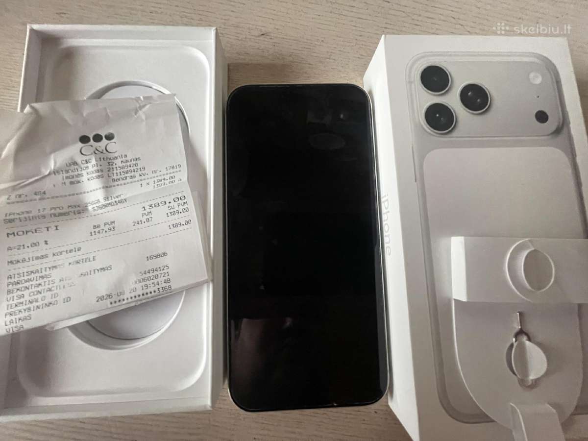 iPhone 17 pro max 256gb Garantija salono - nuotraukos Nr. 2