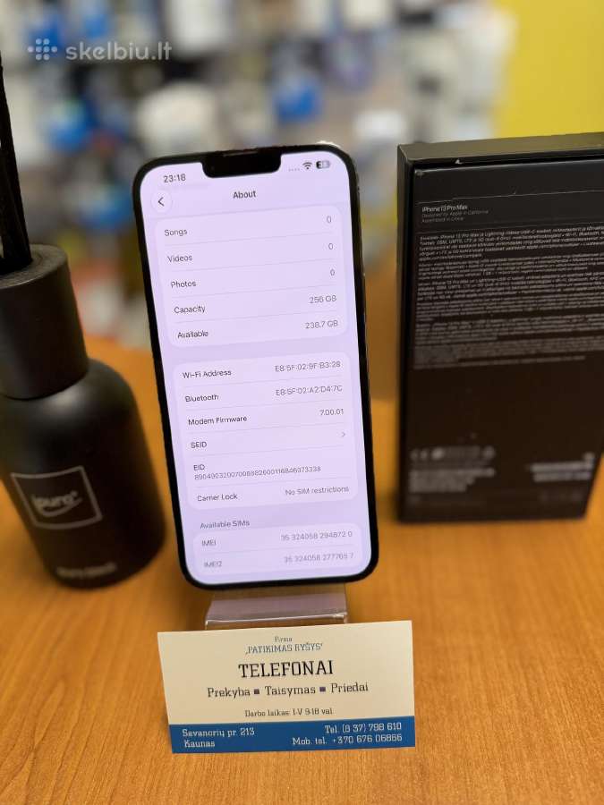 iPhone 13promax 256gb Graphite Su Garantija - nuotraukos Nr. 3